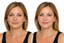 kwas hialuronowy przed i po obraz kobiety 